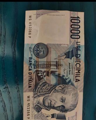 banconota 10000 lire lira italiana A. Volta