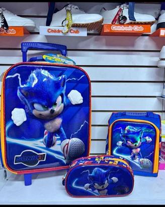 Set zaino trolley sonic per scuola elementare