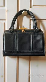 Borsa bauletto vintage pelle nera