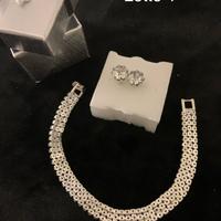 Bracciali tennis con cristalli e acciaio