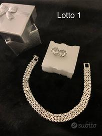 Bracciali tennis con cristalli e acciaio