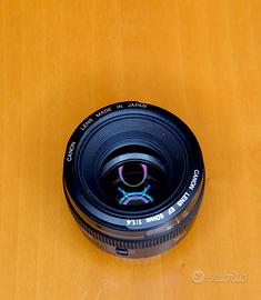 Canon obbiettivo 50mm. f. 1.4