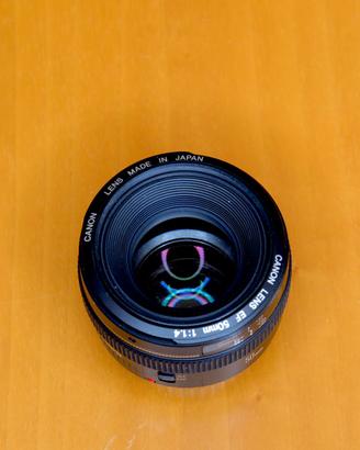 Canon obbiettivo 50mm. f. 1.4