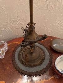 Lampada ad olio Fiorentina Vintage in Ottone