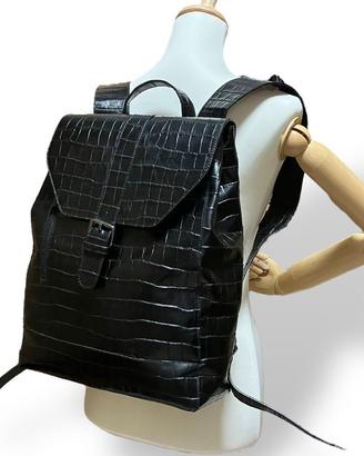 Zaino 100% pelle zara nero tartarugato
