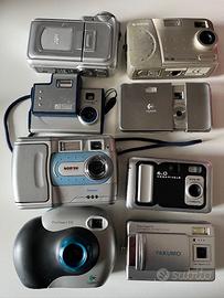 lotto fotocamere digitali 8 pezzi per ricambi