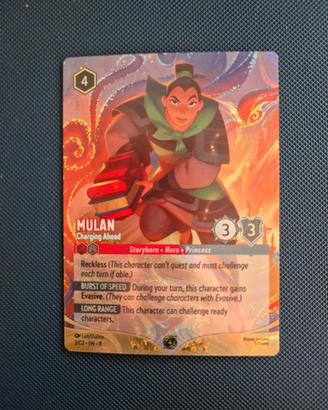 Mulan Charging Ahead Disney Lorcana DLC Foil 3/C2