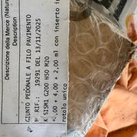 Giunto pedonale a filo pavimento sismico