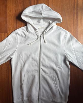 Felpa bianca con cappuccio e zip Pier One Taglia L