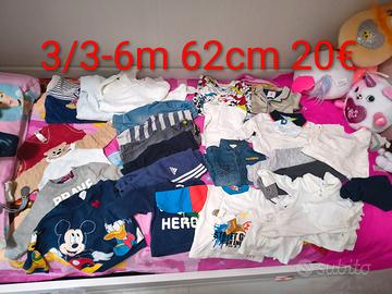 Abbigliamento bimbo 3-6 mesi 62 cm Autunno Inverno