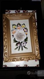 Quadro con scultura in pasta di sale 40x30