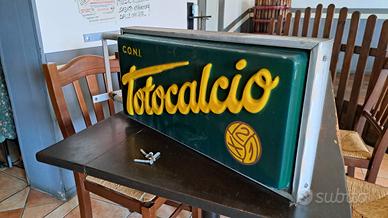 insegna vintage totocalcio anni 80 bifacciale