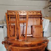 Mobile bar in legno + sgabelli
