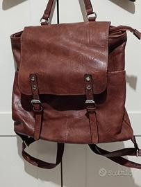 borsa a zainetto marrone
