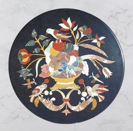 Tavolo Piano con Pietre Dure Marmo NERO del Belgio