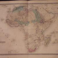Carta geografica del continente africano
