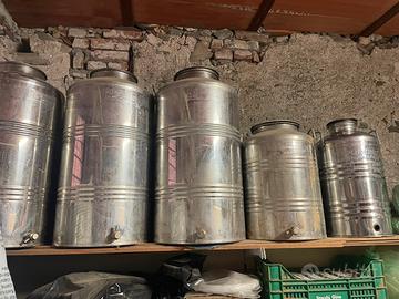 Bidoni acciaio inox per olio