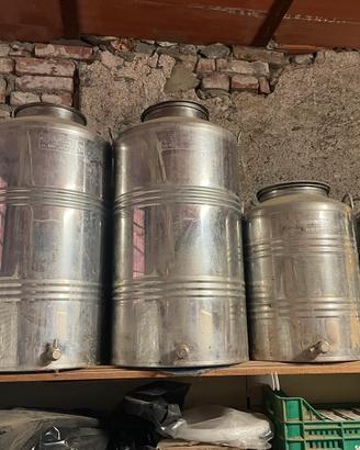 Bidoni acciaio inox per olio