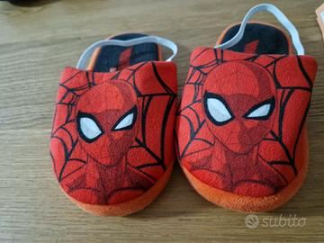 2 Ciabatte pantofole spiderman bambino calde n 28