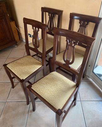 Set di 4 sedie da sala da pranzo in legno