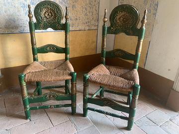 sedie in stile spagnolo coloniale