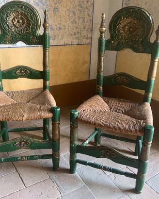 sedie in stile spagnolo coloniale