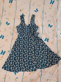 Abito GUESS in sangallo blu denim  effetto wrap S