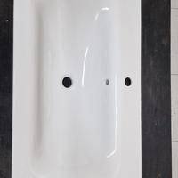 Lavabo da incasso rettangolare in ceramica bianca 