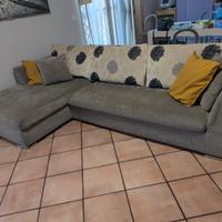 Divano letto con penisola contenitore