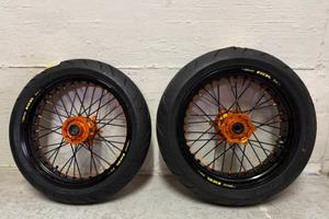 Cerchi 17 Excel Faba motard ktm GOMMATI NUOVI