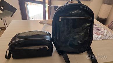 zaino e borsello cuoio nuovo