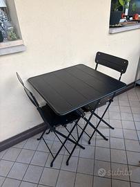 Set da esterno tavolino + 3 sedie pieghevoli IKEA