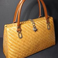 Borsa in paglia midollino vintage