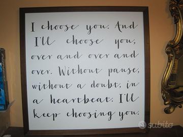 Romantica dichiarazione d'amore in inglese.