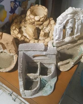 Quattro vasi artistici per piantine grasse