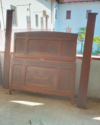 Letto una piazza e mezza in legno
