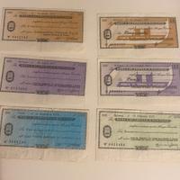 mini assegni da 50-100-200 lire 1977 Banca di Tren