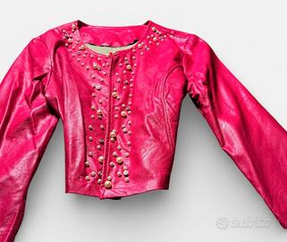 Giacchino in ecopelle morbidissimo rosa fucsia