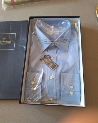 Camicia Uomo NUOVA Fabio Inghirami Azzurra Tg. 41 