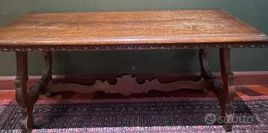 tavolo fratino antico in legno di noce del ‘900.