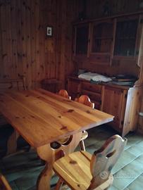 Stube abete massellio Tavolo panca 4 sedie