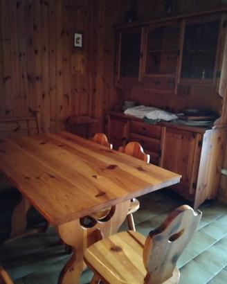 Stube abete massellio Tavolo panca 4 sedie