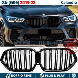 GRIGLIA Doppio Rene per BMW X6 G06 Nera Lucida