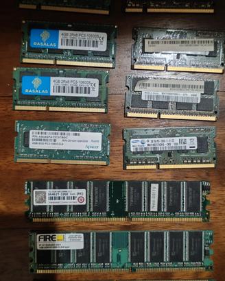 RAM DDR DDR2 DDR3 per Desktop e Notebook