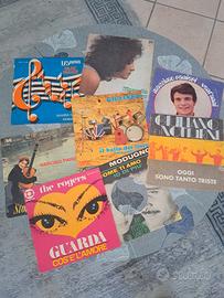 Set di 8 copertine dischi vinile 45 giri, no disco
