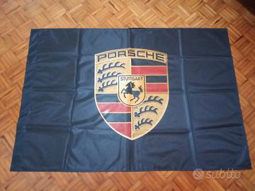 bandiera logo stemma Porsche nera