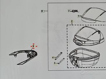 Maniglione posteriore per attacco bauletto origina