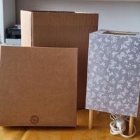 Lampada carta e legno