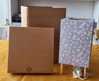 Lampada carta e legno