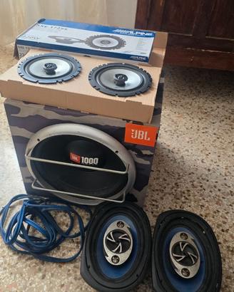 Subwoofer JBL + 2 set Speaker + Audio Amplifier